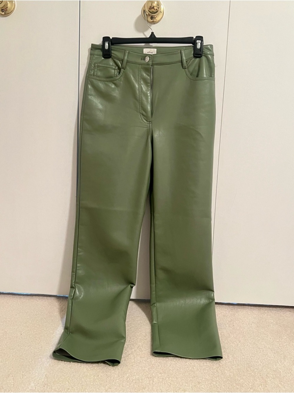 NWOT Wilfred Melina Leather Pants Bitter Sage